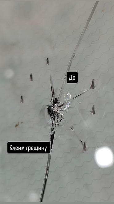 ремонт фото: Клей лобового стекла трещины сколы. Склейка трещин и сколов — 7