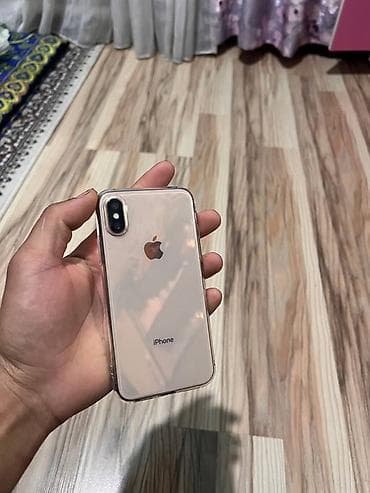 IPhone Xs, 256 ГБ, Серебристый, Чехол, 100 %