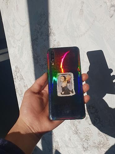 iphone 11 pro max ош: Samsung Galaxy A50, Б/у, 64 ГБ, цвет - Серый, 2 SIM — 1