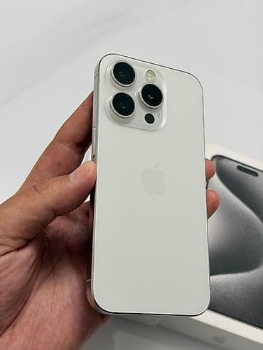ipad 7: IPhone 15 Pro, Б/у, 128 ГБ, White Titanium, Коробка, 86 % — 6