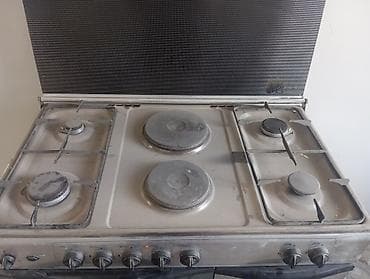 Для кафе, ресторанов: Комбинированная кухонная плита с духовкой - Варочная поверхность: 6 — 2