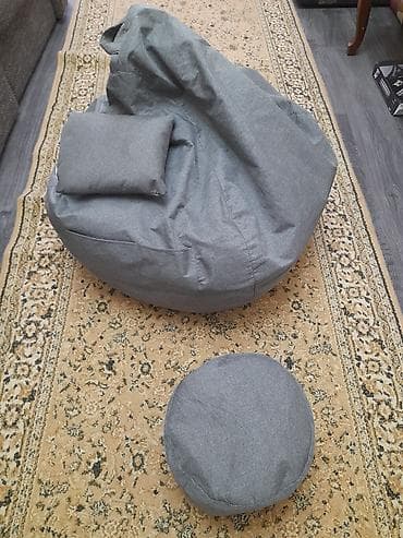 Бинбэг, Новый, Самовывоз, Бесплатная доставка, Платная доставка, цвет - Серый