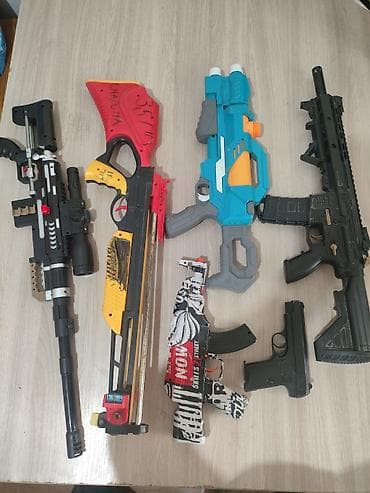 Игрушки автоматы + деревянные ножи игрушечные на возраст от 6-7 лет и