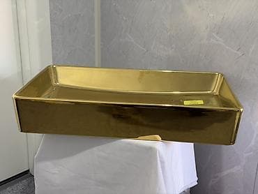 зеркала с подстветкой: Раковина для ванной, Особенности: Золотое напыление, Материал: Керамика — 1