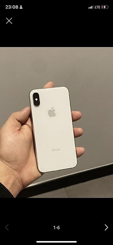 IPhone X, Б/у, Серебристый