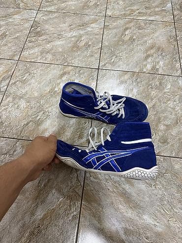 Эркектердин кроссовкасы, 39.5, 40, Asics, Колдонулган, түсү - Көк, Акылуу жеткирүү