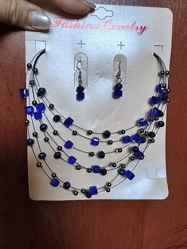 кыз узату платье: Комплект бижутерии Fashion Jewelry: многорядное ожерелье и серьги. - — 2