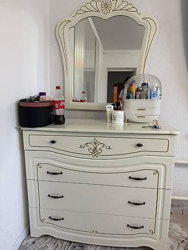 сандык комод: Спальный гарнитур, Б/у, Шкаф, Двуспальная кровать, Комод, Россия, Дерево, Самовывоз, цвет - Белый — 2