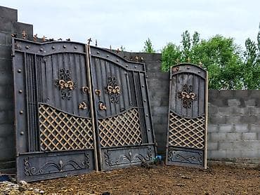 модульный дома: Кованые металлические ворота с калиткой (комплект) - Материал: сталь — 2