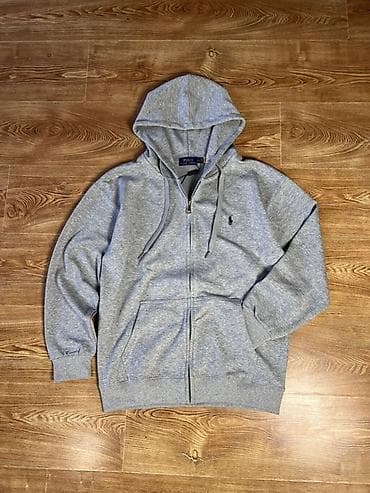 Толстовки: Мужская толстовка, M, Polo Ralph Lauren, Новый, цвет - Серый, Самовывоз, Платная доставка, Бесплатная доставка — 1