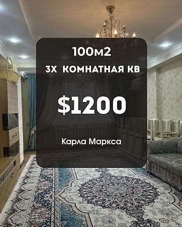 Квартиры: СДАЁТСЯ КВАРТИРА -Карла Маркса -Элитка 2019г -3 комнатная ( 100м2 ) — 1