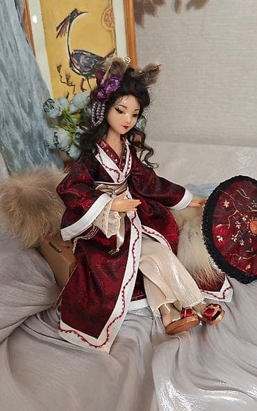 костюм для танцев живота: Коллекционная авторская кукла «Кitsune/девушка - лиса» в восточном — 3