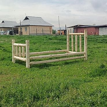 бу шкафтар: Деревянная кровать в стиле рустик/эко из стволов сосны - Материал — 5