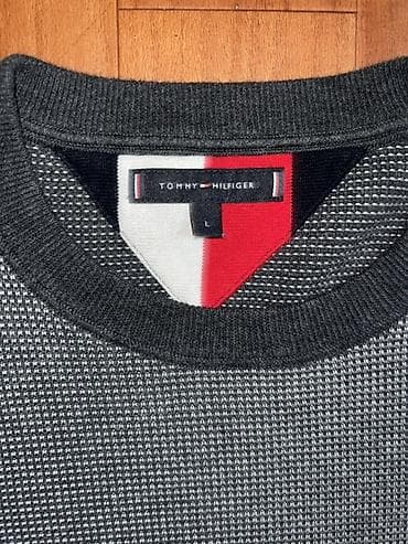 fred perry: Мужской свитер, L, Tommy Hilfiger, Б/у, цвет - Серый, Самовывоз — 2