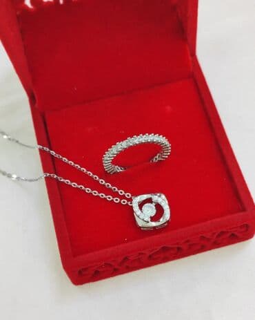 свадебные наборы ручной: Цепочка+ кольцо Италия Серебро 925 пробы Цена за Набор Есть доставка — 2