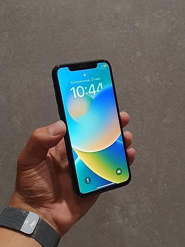 айфоны цена: IPhone X, Б/у, 256 ГБ, Space Gray, Чехол, 100 % — 1