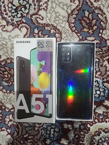Samsung Galaxy A51, Б/у, 128 ГБ, цвет - Черный, 2 SIM at lalafo.kg Samsung Galaxy A51, Б/у, 128 ГБ, цвет - Черный, 2 SIM