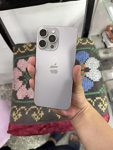 Техника и электроника: IPhone 15 Pro Max, Б/у, 256 ГБ, Серебристый, 79 % — 1