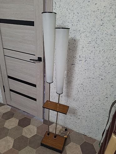 Дом и сад: Напольный торшер с двумя плафонами и полками Советский — 2