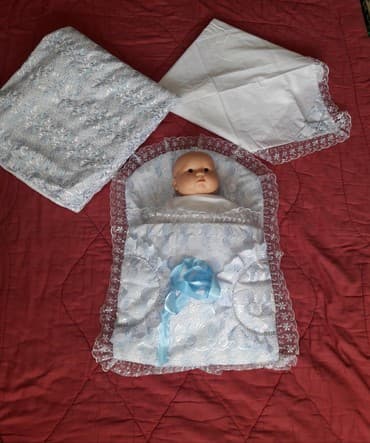 мягкая игрушка с пледом внутри: (Сокулук) Конверт + одеяло + пеленка-уголок на выписку+ чепчик и — 1