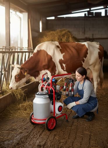 дойный апарат для коров: Доильный аппарат на тележке (передвижной) - Двухпостовой комплект — 2