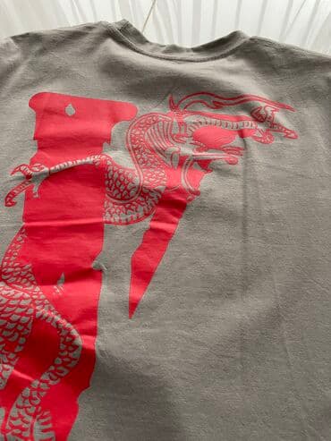 надпись на футболке: Рубашка, цвет - Серый, Новый — 4