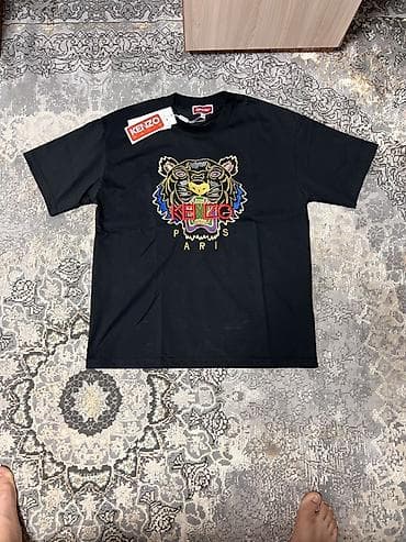 форма тигра: Футболка Kenzo Paris с фирменной вышивкой тигра - Цвет: черный - — 1