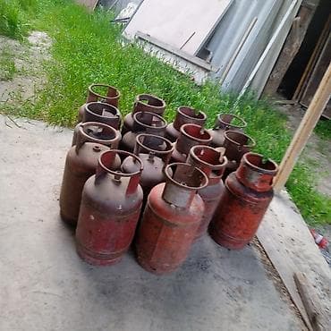Үй жана бакча үчүн баардык: Газовые баллоны пропан-бутан, металлические, классические красные. - — 2