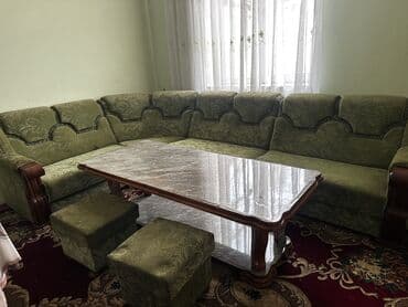 электронный жайнамаз бишкек цена: Продаю угловой диван + мраморный стол + 2 пуфа — всего за 10 000сом🔥 — 2