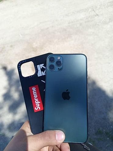 mi play: IPhone 11 Pro, Б/у, 256 ГБ, Matte Midnight Green, Чехол, 96 % — 1