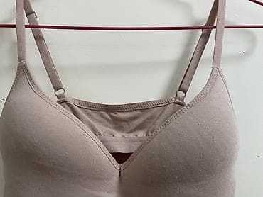 белые: Топ-бра с чашками GU, размер M - Цвет: нюд/пудрово-бежевый - Форма — 2