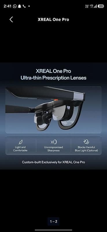 вертуалные очки: XREAL One Pro ar/vr glasses — ультратонкие диоптрийные линзы для очков — 3