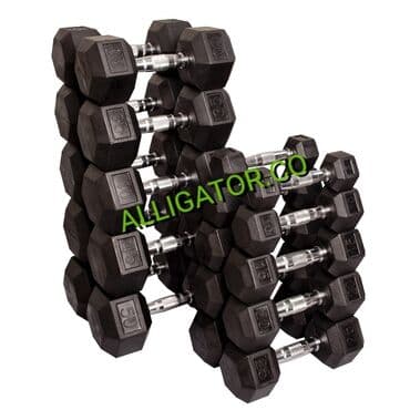 настольные теннисные ракетки: Гантели профессиональные шестиугольные прорезиненные 25+25 кг — 1