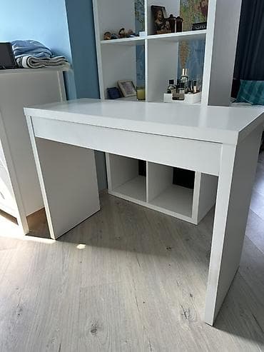 белый письменный стол: Белый письменный стол с ящиком Ikea в отличном состоянии габариты — 1