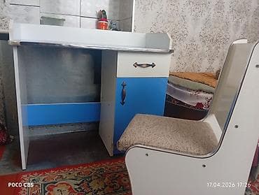 стол компьютерный купить: Комплект парты и стула, цвет - Белый — 4