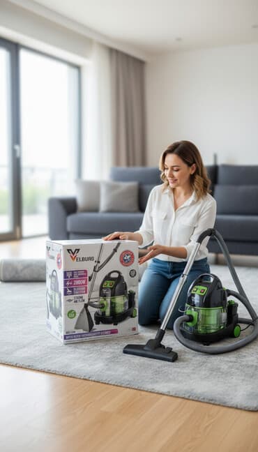 увлажнитель и очиститель воздуха 2 в 1: Пылесос, Моющий, Сухая, Влажная, Контейнер, Мешок, Водяной фильтр — 1