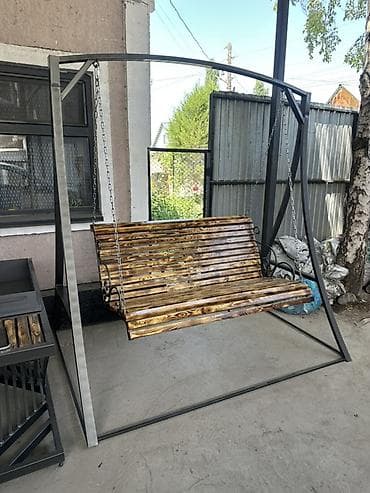 Все для дома и сада: Садовые качели Металл, Со спинкой, Без крыши — 2