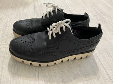 обувь в школу: Оксфорды, 38, Скамья, Б/у, цвет - Черный, Самовывоз — 2