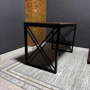 study table: Офисный стол, Б/у, Нерегулируемый, цвет - Желтый, Прямоугольный, ЛДСП, Самовывоз, Платная доставка — 2