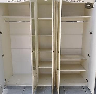 фас: Классический спальный гарнитур в светлом кремовом цвете с золочёным — 2