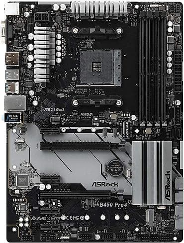 display: Материнская плата для ПК, Б/у, ASRock, AM4, ATX — 1