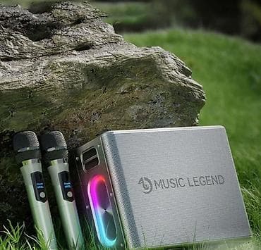 Аудиотехника: Портативная колонка караоке система Music Legend V60 с двумя — 3