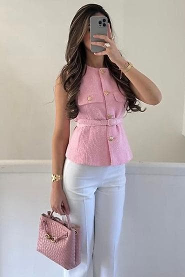 жилетка школьная: Классический, Средняя модель, Твид, Приталенная модель, Made in KG — 4