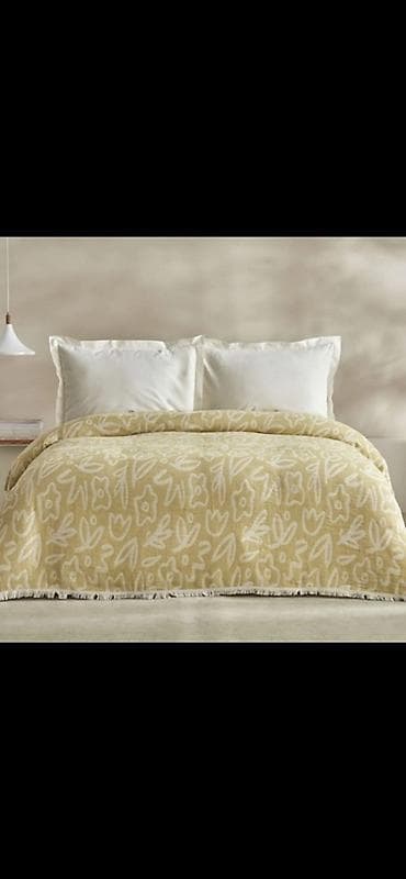 постельное белье вареный хлопок: Покрывало для кровати, Все сезоны, Двусторонний — 1