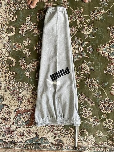 soft shell: Спортивные брюки Puma - Цвет: светло‑серый меланж - Размер по ярлыку — 2