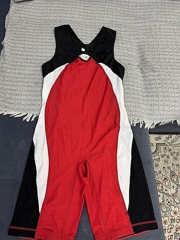 Велозапчасти: Борцовское трико ULLIS Wrestlingwear «Хай‑Тек 2», красное - — 1