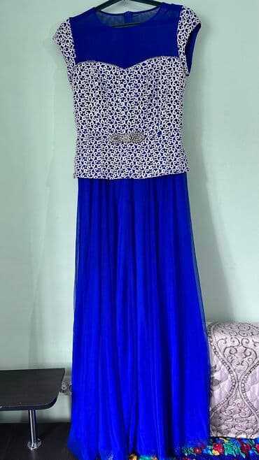 прокат карнавальных костюмов в бишкеке бишкек: Детское платье, цвет - Синий, Б/у — 3