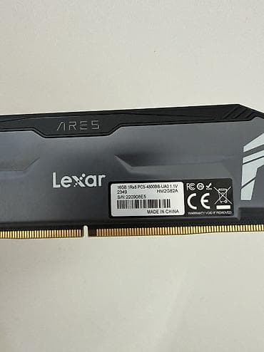 Стол компьютерлери жана комлектөөчүлөр: Оперативная память lexar DDR 5 16 GB DIMM 1 планкой Состояние — 1