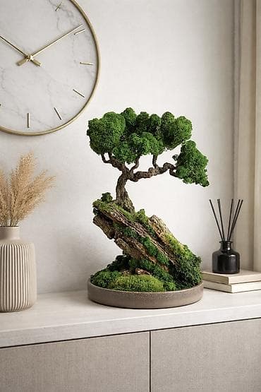 искусственный мох: Деревья-бонсай из натурального стабилизированного мха🌳 -это — 1