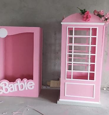 большая кукла с коляской: Фотозона «Barbie» Mattel - размеры : 1600Х1000Х600 -ПВХ, PVC, брус — 3